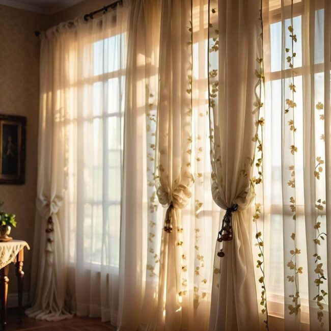 Krok po kroku upinanie firan z woalu