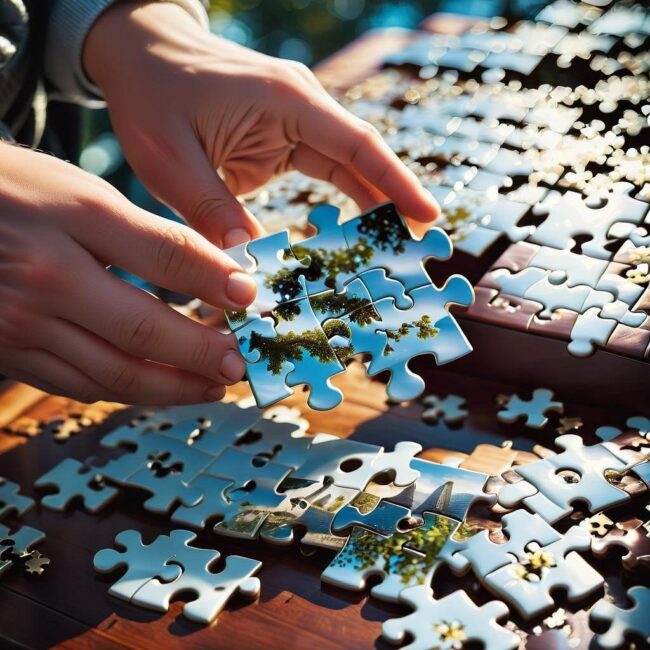 Organizacja przestrzeni do puzzli