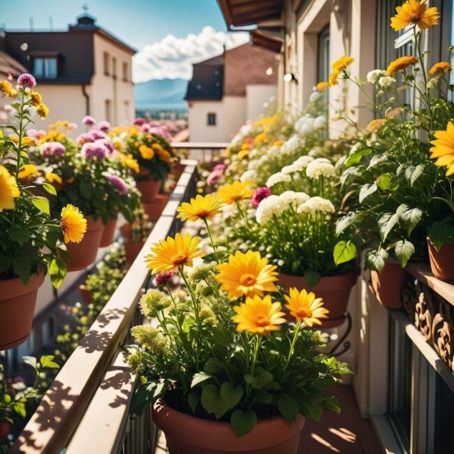 Rośliny balkonowe na otwarty wietrzny taras